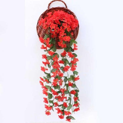 Artificial Flower Wisteria Basket Wall Hanging Flower