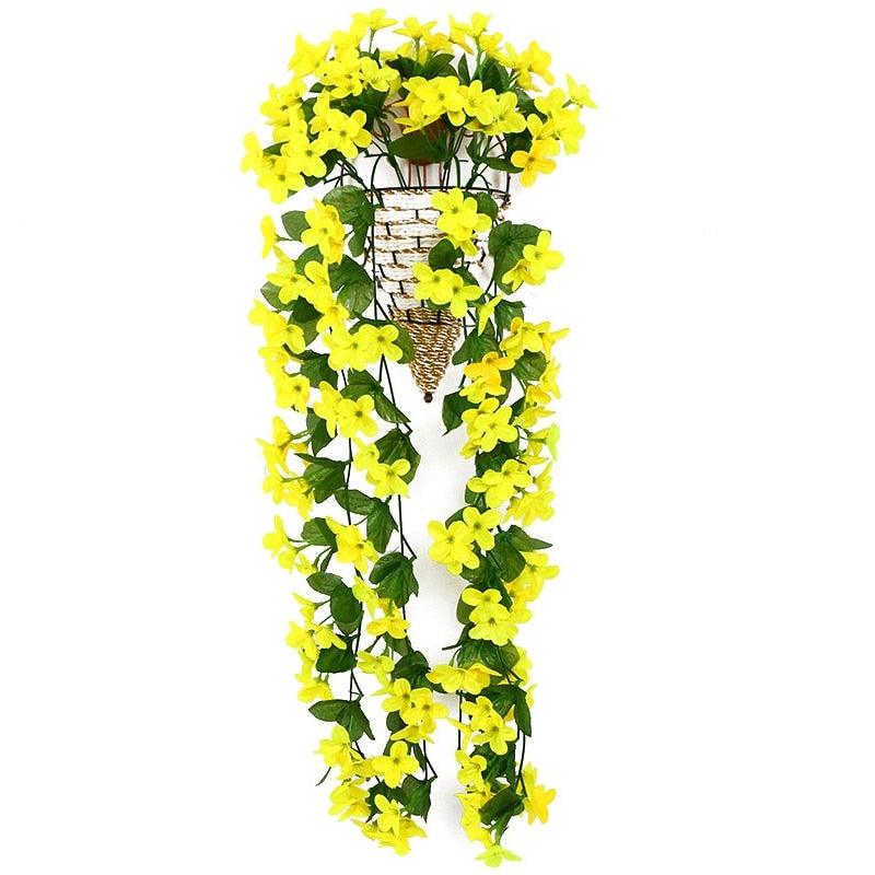 Artificial Flower Wisteria Basket Wall Hanging Flower