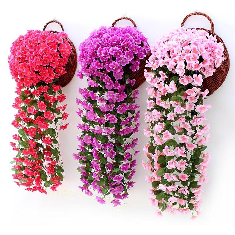 Artificial Flower Wisteria Basket Wall Hanging Flower