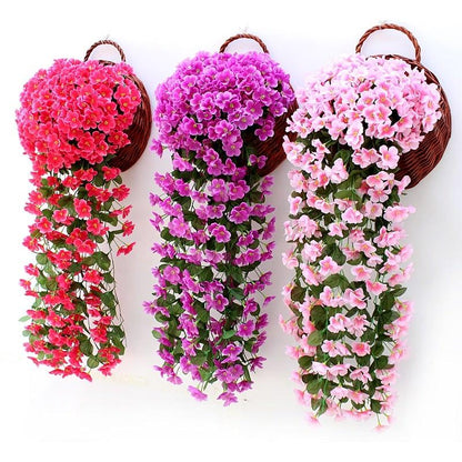 Artificial Flower Wisteria Basket Wall Hanging Flower