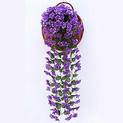 Artificial Flower Wisteria Basket Wall Hanging Flower