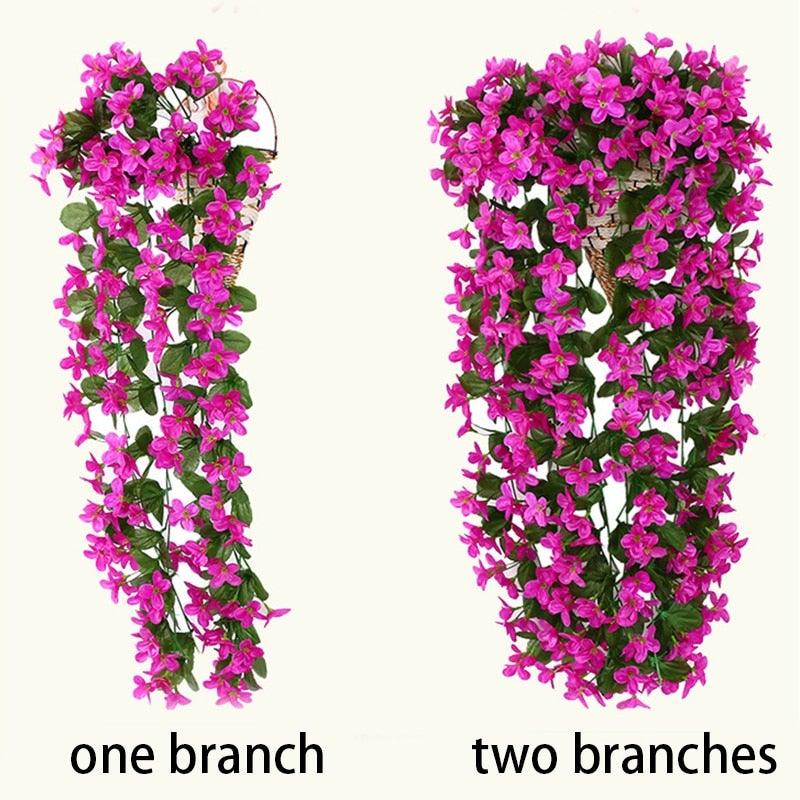 Artificial Flower Wisteria Basket Wall Hanging Flower