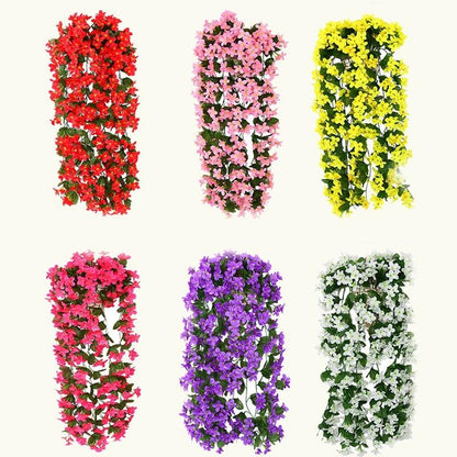 Artificial Flower Wisteria Basket Wall Hanging Flower