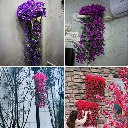 Artificial Flower Wisteria Basket Wall Hanging Flower