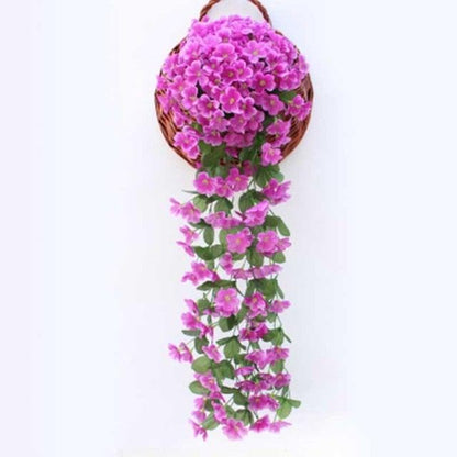 Artificial Flower Wisteria Basket Wall Hanging Flower