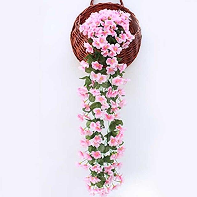 Artificial Flower Wisteria Basket Wall Hanging Flower