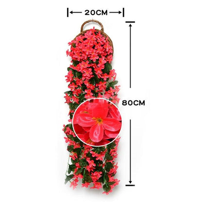 Artificial Flower Wisteria Basket Wall Hanging Flower