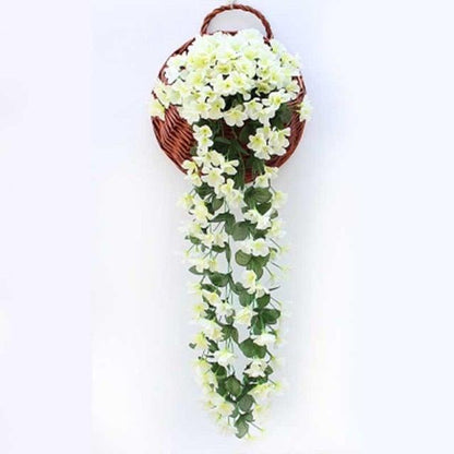 Artificial Flower Wisteria Basket Wall Hanging Flower