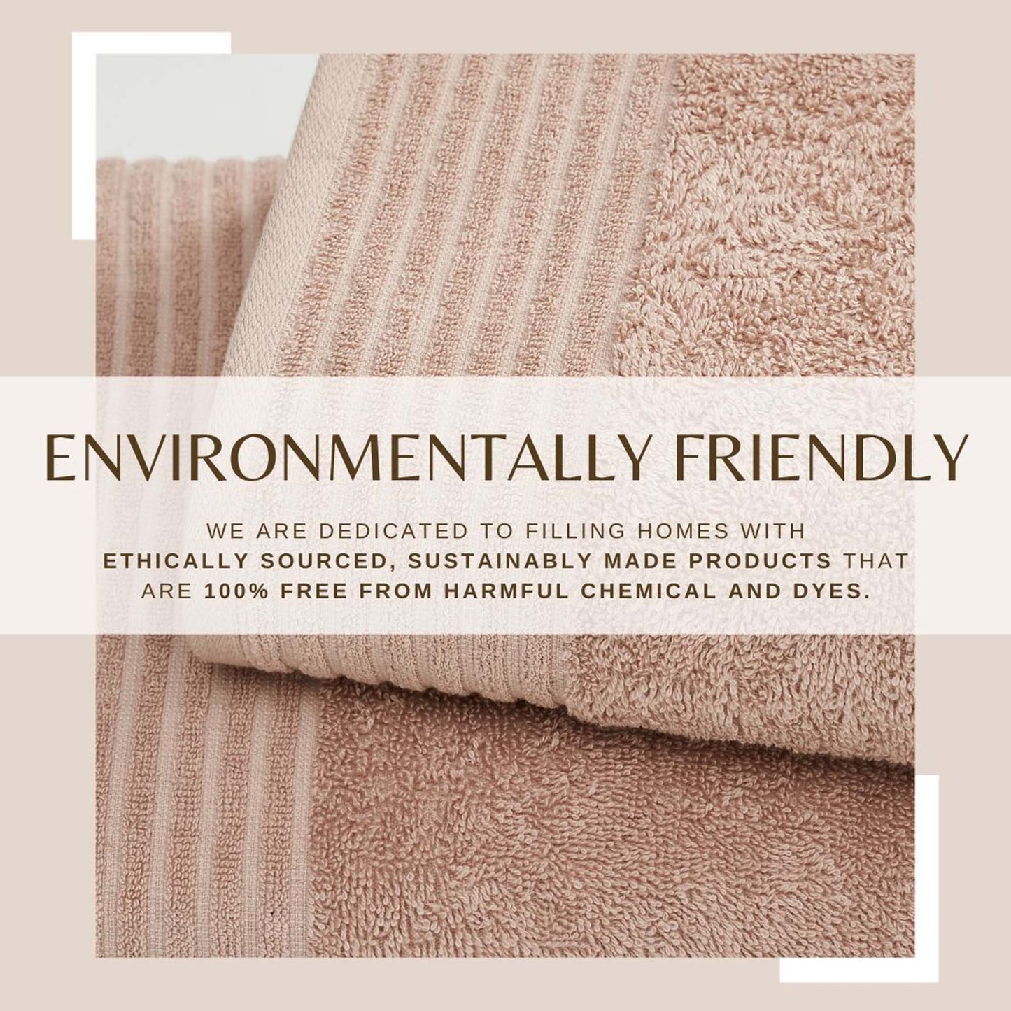 6 Piece Set Cotton Bath Towels - Kasper Collection